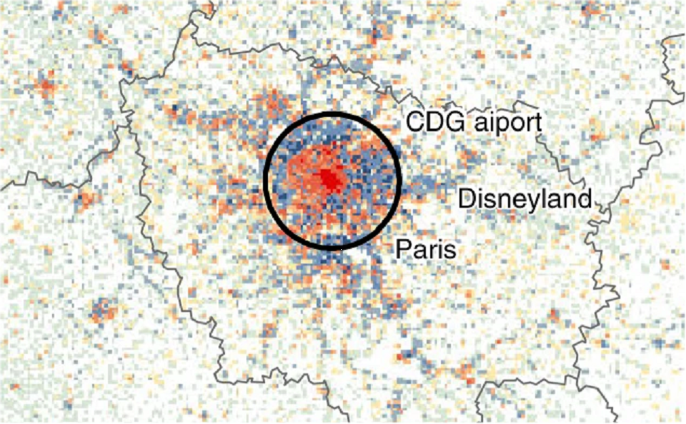 Map of density Paris