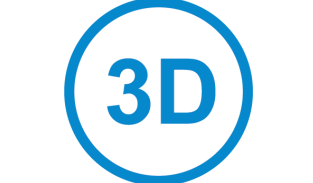 The 3D logo consists of the text "3D" and a circle around it.