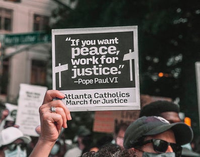 Catholic protesters for justice in Atlanta