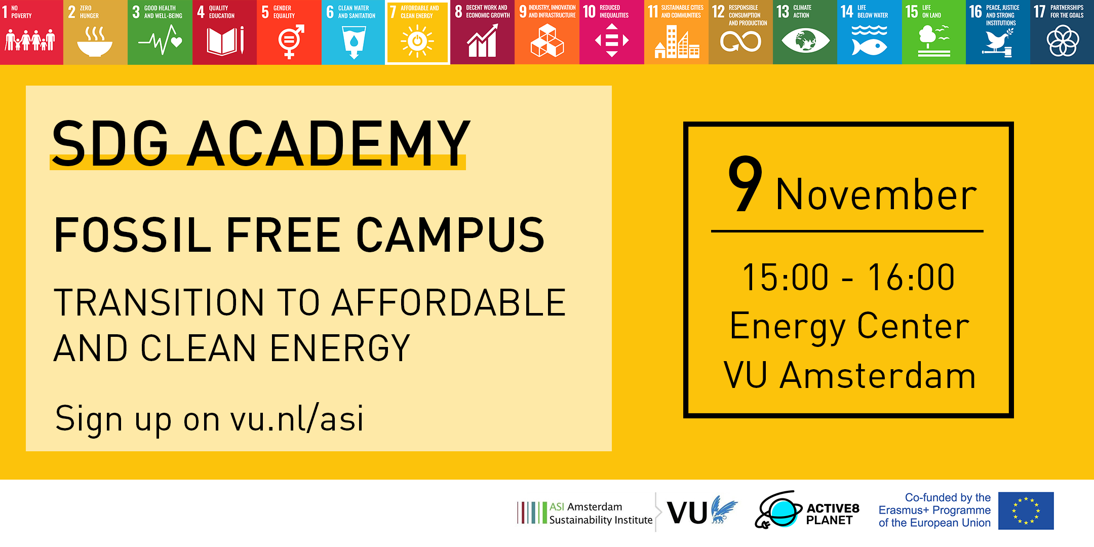 Poster for event SDG Academy