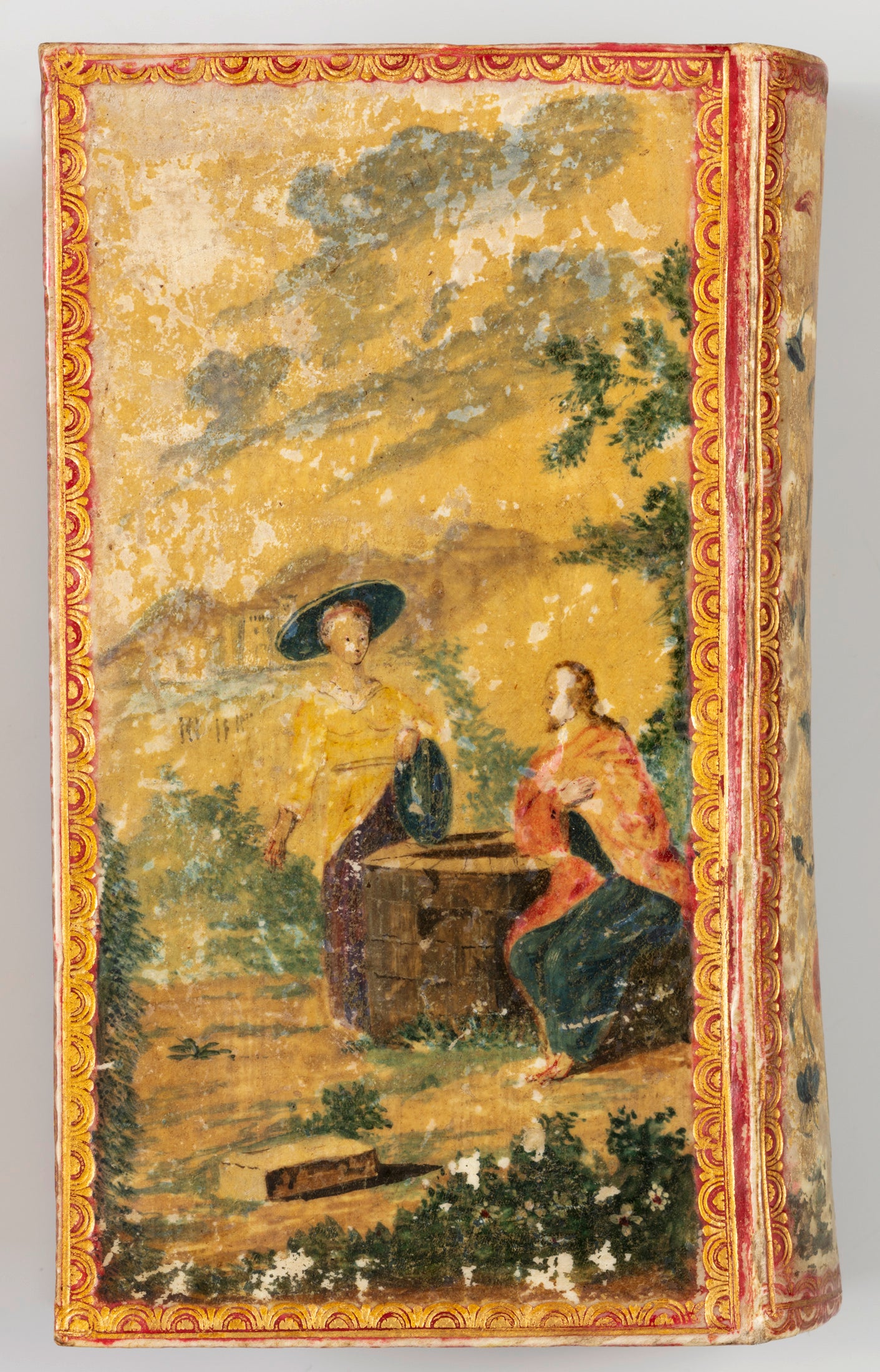 Zeldzame compleet beschilderde achttiende-eeuwse bijbelband