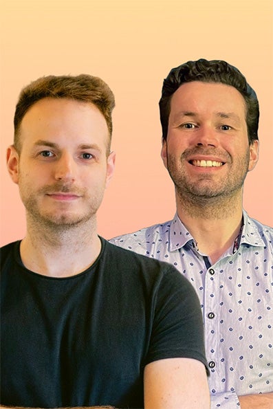 Emile Nijssen (left) and Stefan Witkamp, CreaTe students and founders of Enschede based Athom. Image: Athom