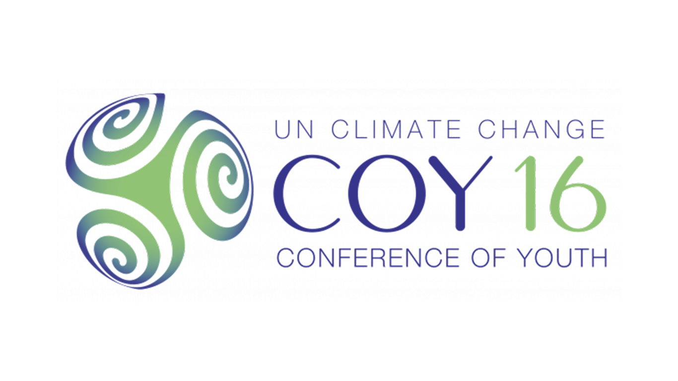 Logo COY 16 UN Climate Change Conferency of Youth
