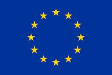 EU Flag bleu with yellow stars